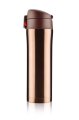 Kubek termiczny LOCK 440 ml brązowy, kubek izotermiczny z logo, kubek izotermiczny brązowy, brązowe kubki reklamowe, kubki długo trzymające temperaturę