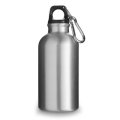 metalowy bidon na wode 400ml z karabińczykiem do mocowania do plecaka na podróż