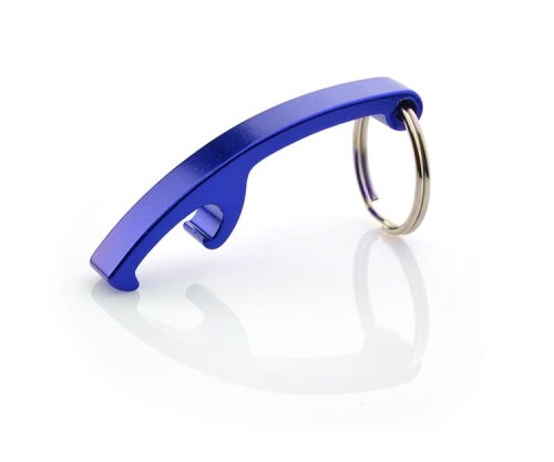 Brelok 2 w 1 ABRI niebieski, tokantis, polagift, niebieski brelok z nadrukiem, niebieski brelok z otwieraczem, niebieski otwieracz z logo, otwieracz z logo firmy, brelok do kluczy niebieski, brelok do kluczy z otwieraczem do butelek