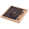 Zestaw Porto - notes z długopisem, brązowy, elegancki zestaw piśmienny, elegancki zestaw piśmienniczy, na prezent, eleganckie gadżety reklamowe Warszawa
