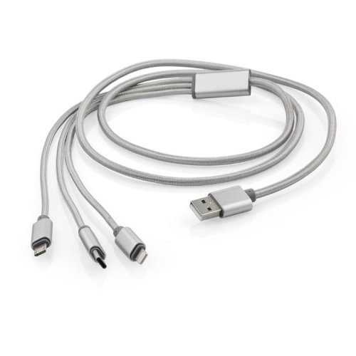 Kabel USB 3 w 1 TALA, gadżety z logo, gadżety z logo Warszawa, gadżety z logiem Warszawa, gdzie kupić kabel z logo, gdzie kupić kabel do ładowania z logo, iPhone, USB, USB C z logo