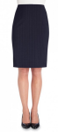 Brook Taverner Spódnica prosta, o kroju  Navy Pinstripe NUMANA Straight Skirt 