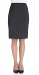 Brook Taverner Spódnica prosta, o kroju Charcoal Pinstripe NUMANA Straight Skirt