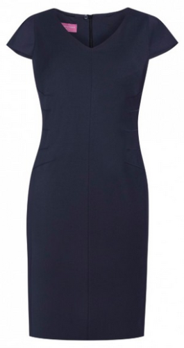 2286A Sukienka Navy, granatowa sukienka, granatowe sukienki dla pracownic, granatowe sukienki dla hostess, odzież dla hostess, odzież reklamowa Gdańsk, odzież reklamowa Olsztyn, odzież reklamowa Wrocław, odzież reklamowa Katowice