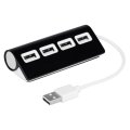 Hub USB w kolorze czarnym z 4 portami do ładowania i transferu danych. Warszawa. Gadżety reklamowe w Warszawie.