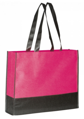 Różowa torba na zakupy różowy z czarnym