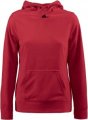 poliestrowa czerwona bluza ze ściąganym kapturem