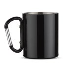 Kubek z karabińczykiem CAMP 280 ml czarny
