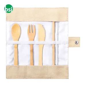 Rollery zestaw 5 sztućców bambusowych