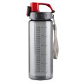 Bidon Feelsgood 600 ml, czerwony/szary, szaroczerwony bidon z logo, szary bidon z nadrukiem