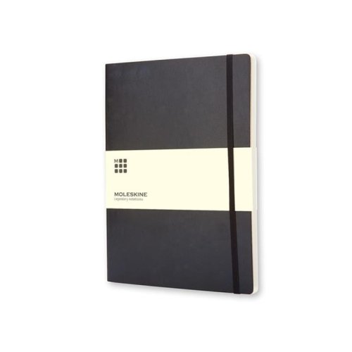 Moleskine notatnik XL, strony gładkie, miękka okładka czarny , tokantis