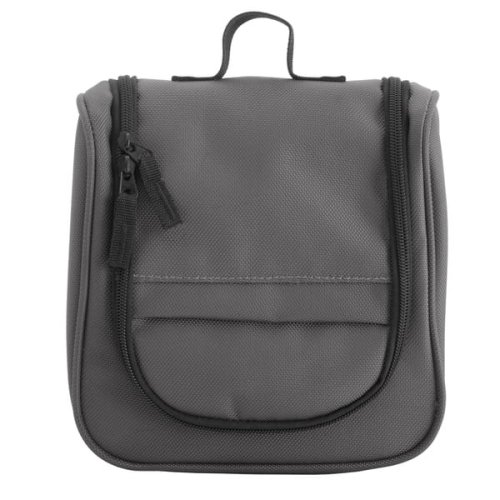 Kosmetyczka Travelfit, grafitowy
kosmetyki nie są dołączone

Wykonana z nylonu 1680 D podróżna kosmetyczka. Rozkładana i wyposażona w haczyk pozwalający na jej wygodne zawieszenie.