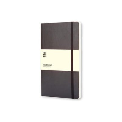 Moleskine notatnik duży (large), strony w kratkę, miękka okładka czarny