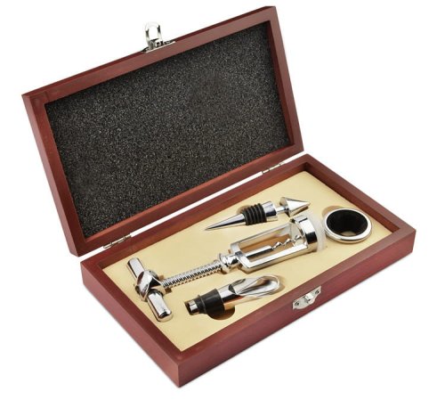 Zestaw do wina MERLOT, gadżety z logo Warszawa, polagift, tokantis, zestaw do wina w skrzynce, z logo w skrzyneczce,gadżety reklamowe związane z winem, zestaw do alkoholu Warszawa, zestaw do wina z logo Warszawa, korkociągi do wina z logo