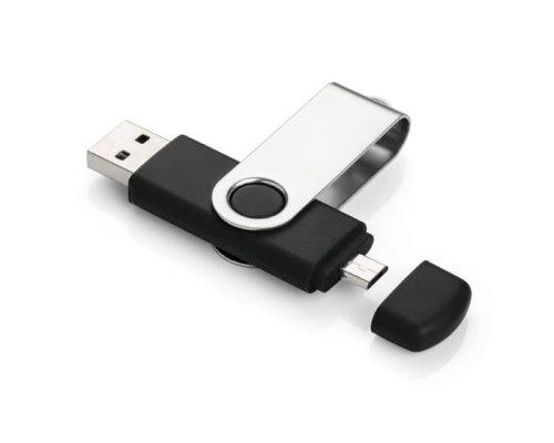 U-disc TWISTER 8 GB czarny, gadżety reklamowe z logo