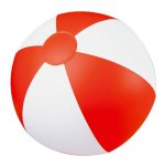 Dwukolorowa piłka plażowa KEY WEST czerwono-biała