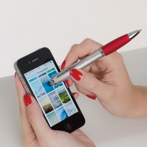 Długopis z touch penem DANZIG czerwony