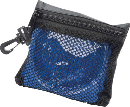 Ręcznik z wkładem chłodzącym AMILLY niebieski, niebieski ręcznik chłodzący z logo