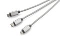 Kabel USB 3 w 1 TALA, praktyczny gadżet reklamowy, gadżety z logo, gadżety z logiem, gadżety z logo firmy, gadżet dla kobiety, gadżet dla mężczyzny, gadżet na event, gadżet na konferencję