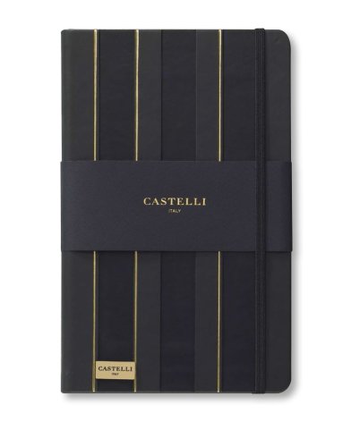 Lediberg NOTATNIK CASTELLI STRIPES BLACK&GOLD