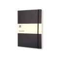 Moleskine notatnik XL, strony w linie, miękka okładka czarny , gadżety z logo