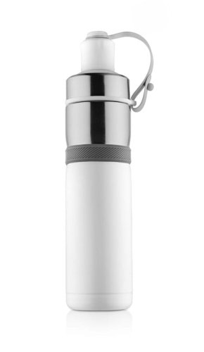 Bidon termiczny BREEZE 500 ml biały, polagift, biały termos z logo, kubek termiczny z logiem firmy, firmowe gadżety reklamowe, szczelne termosy z logo, gdzie kupić szczelny termos, kubek termiczny do auta, biały kubek termiczny do samochodu